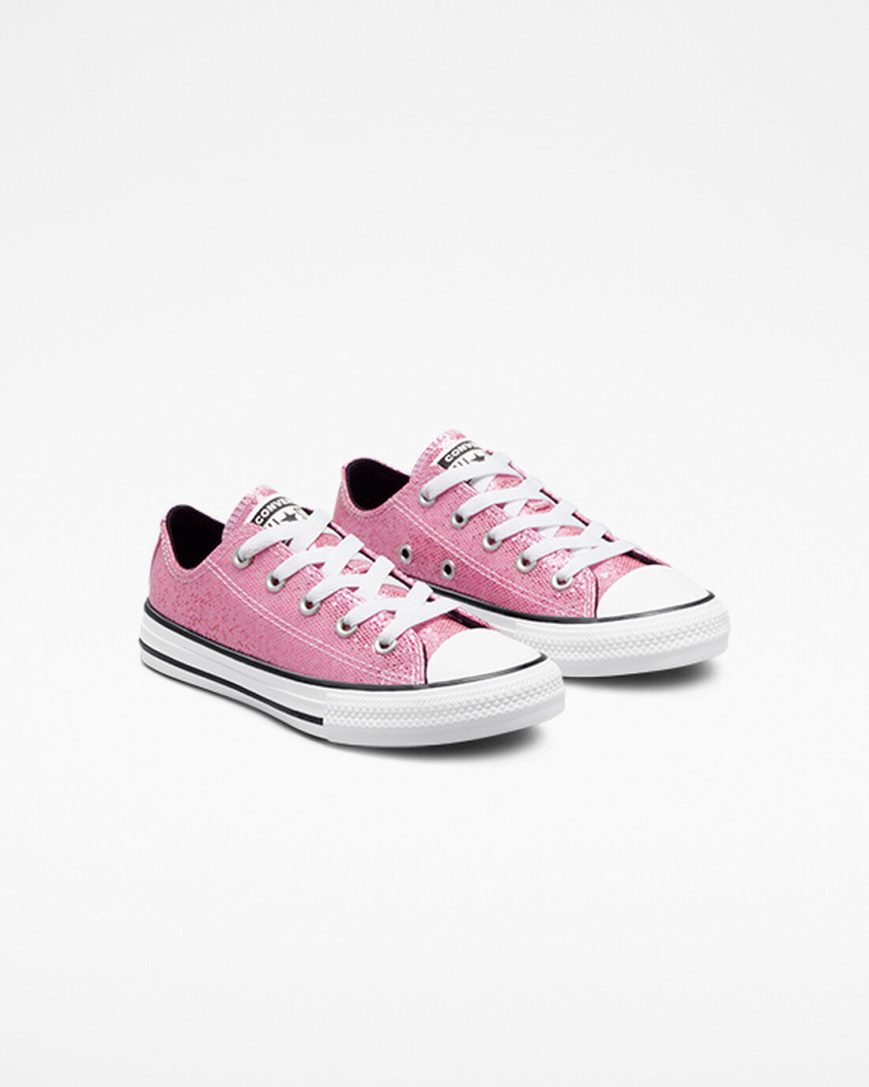 Zapatillas Bajas Converse Chuck Taylor All Star Glitter Niña Rosas Negras | PE 807LP2